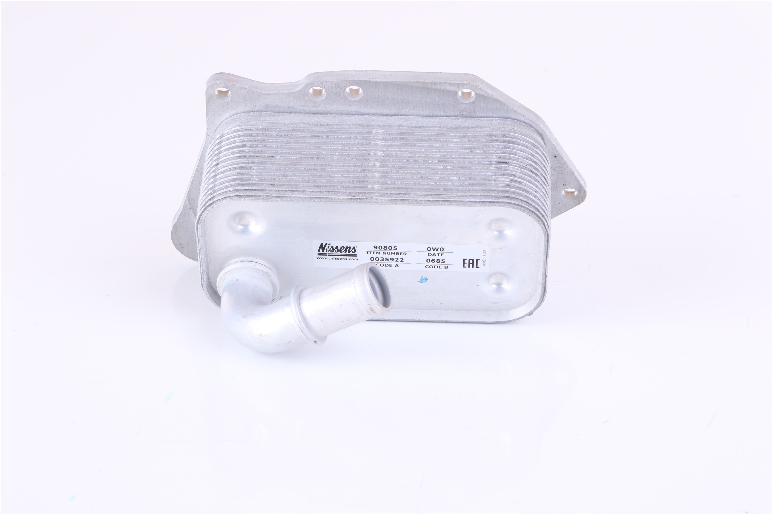 NISSENS 90805 Alyvos aušintuvas VAUXHALL Astra Mk VI (J) (P10) Hatchback 1.7 CDTi dyzelinas 131 AG 2012