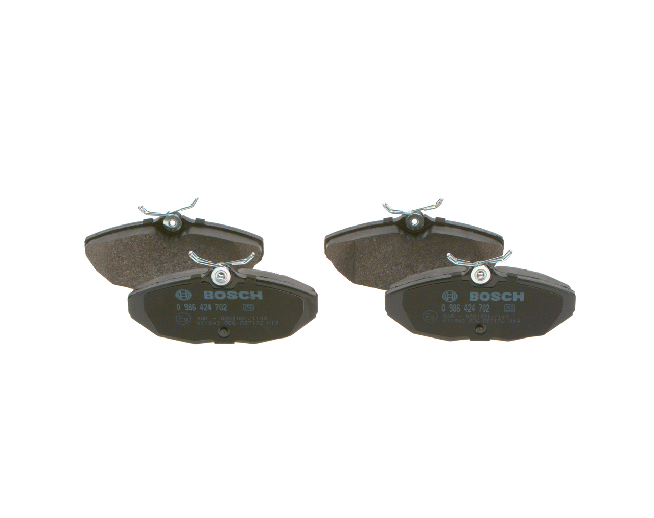 XR848934 OE BOSCH Pastilhas de travão 0 986 424 702