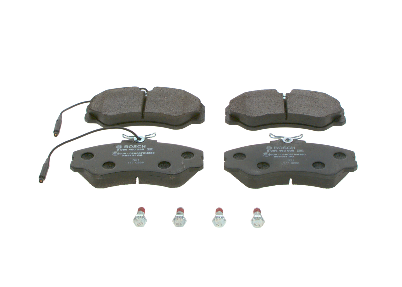 BOSCH 0 986 460 998 Pastilhas de travão PEUGEOT J5 preço