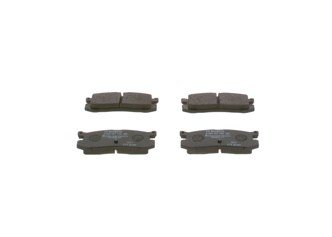 BOSCH 0 986 461 138 Disc pads Mazda 626 Coupe GD 2.0 16V (GDEP) Petrol 148 hp 1987 price