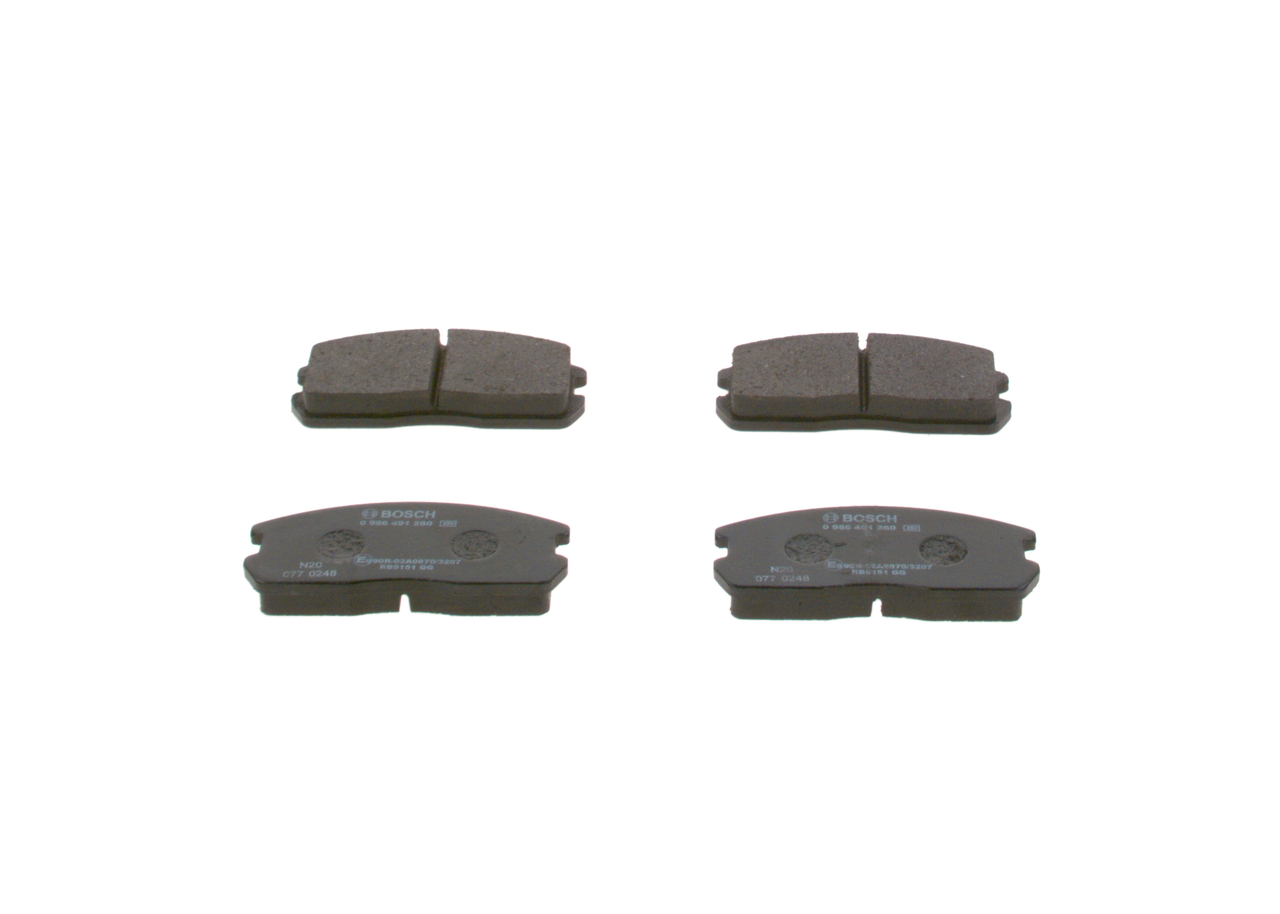BOSCH 0 986 491 260 Pastilhas de travão MITSUBISHI Lancer Sedan (C12V, C37V) 1.2 GL Gasolina 55 cv 1986 preço