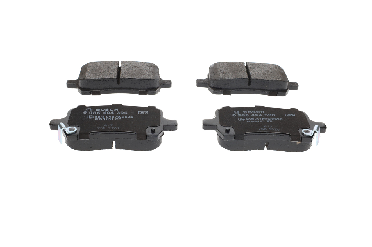 Купить BOSCH Комплект тормозных колодок, дисковый тормоз 0 986 494 306