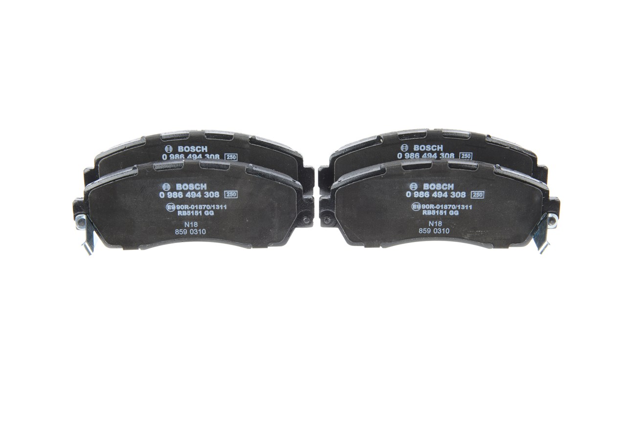 originalni Subaru FORESTER BOSCH Komplet zavornih oblog, ploscne (kolutne) zavore 0 986 494 308