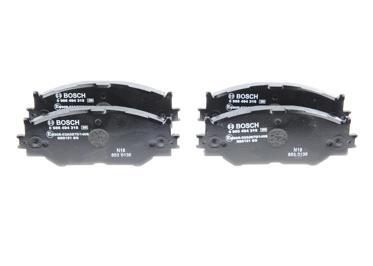 BOSCH Pastilhas de travão 0 986 494 316