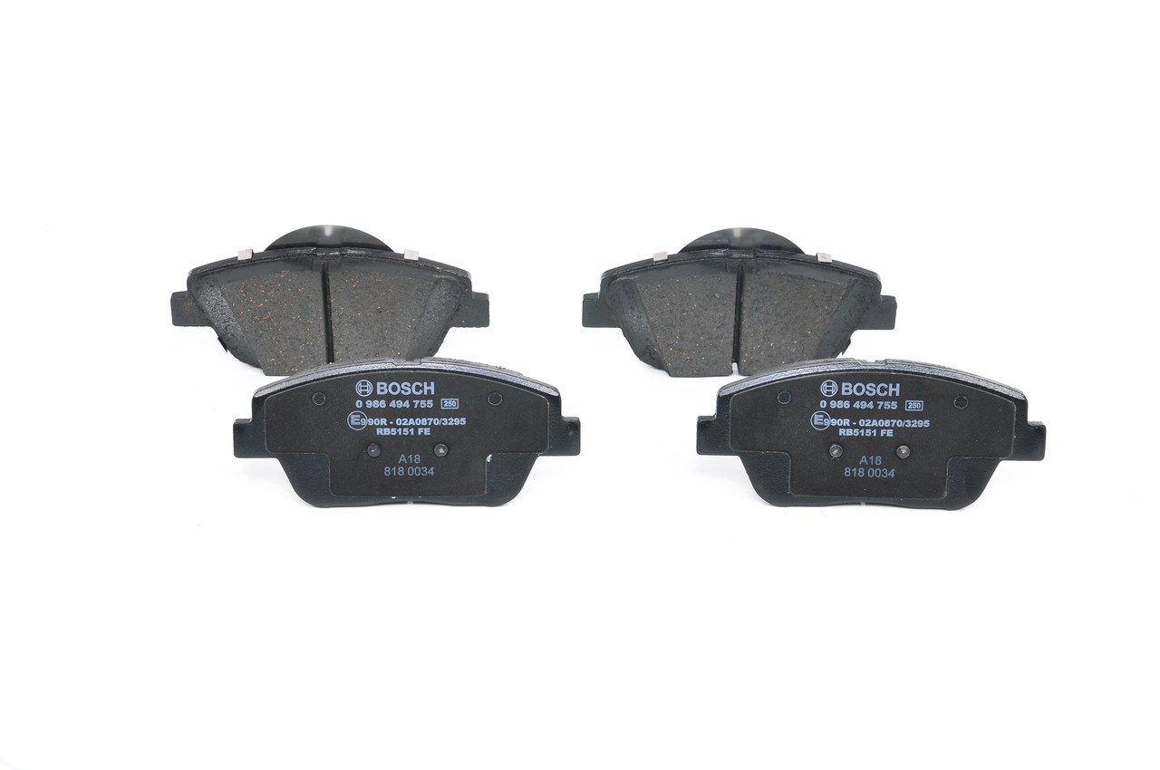 BOSCH 0 986 494 755 Pastilha de freio Kia Optima TF 2.0 LPI Gasolina/gas (GPL) 144 cv 2010 preço