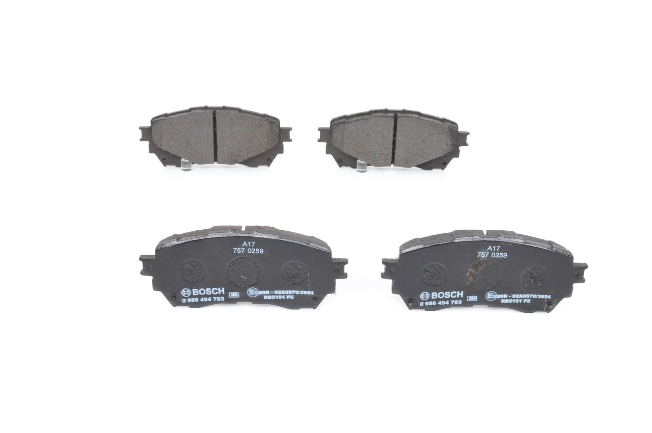 originale Mazda XEDOS BOSCH Bremsebelegg 0 986 494 793