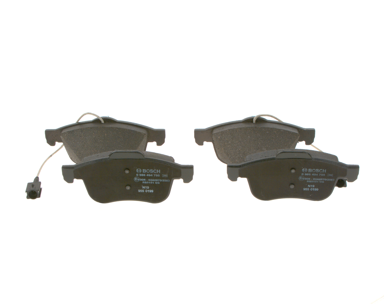 BOSCH 0 986 494 795 stabdžiu kaladėlės FIAT Doblo II Van / Universalas (263)