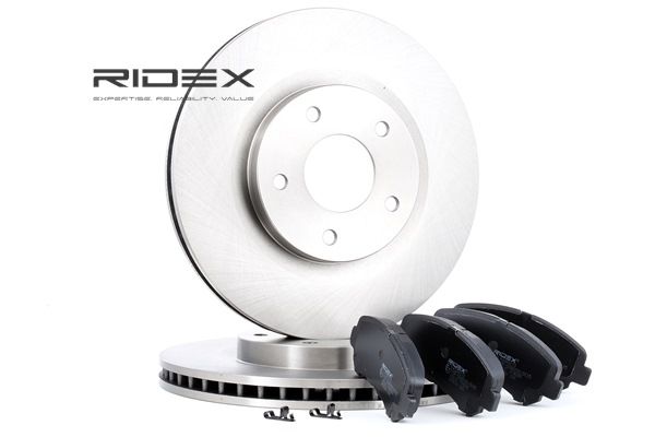 RIDEX 3405B0122 Bremsesett Nissan Qashqai+2 J10 2.0 firehjulsddrift Bensin 139 hk 2009 pris