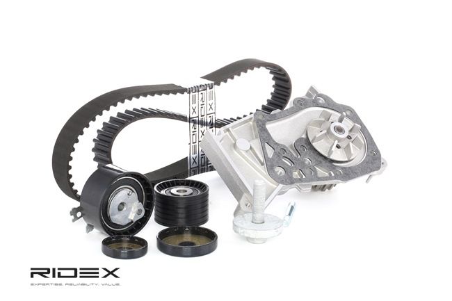 RIDEX 3096W0014 Timing belt kit with water pump Renault Clio 2 Van 1.6 Petrol 107 hp 2006 price