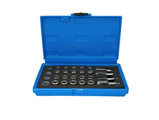 Kit de reparação, rosca do parafuso de drenagem de óleo KS TOOLS BT711250 adequados para RENAULT, BMW, VW, MERCEDES-BENZ, PEUGEOT barato