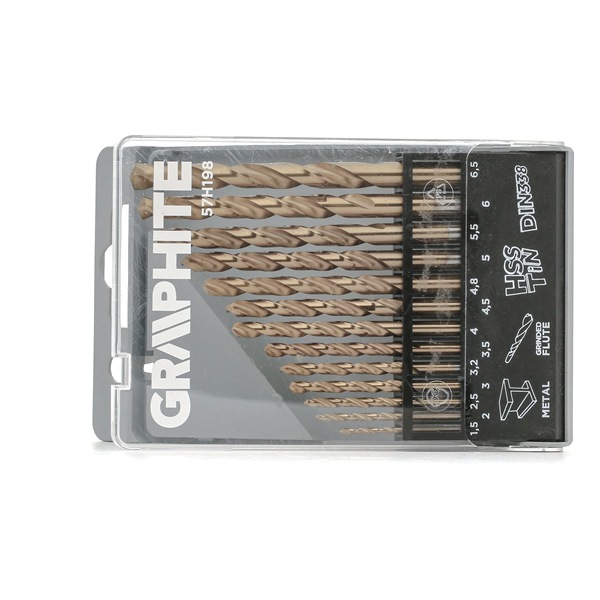 Pièces GRAPHITE 57H198 Kit de forêt spiralé pour métal