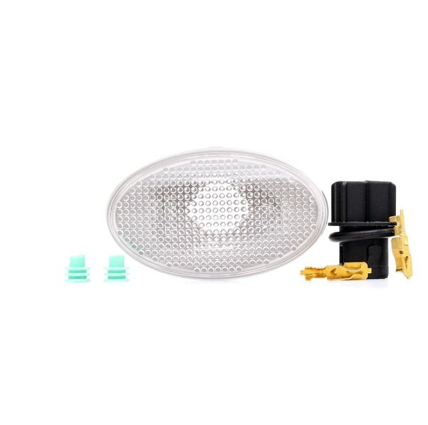 TYC Blinker weiß, beidseitig, seitlicher Einbau, mit Lampenträger 18-5511-05-2