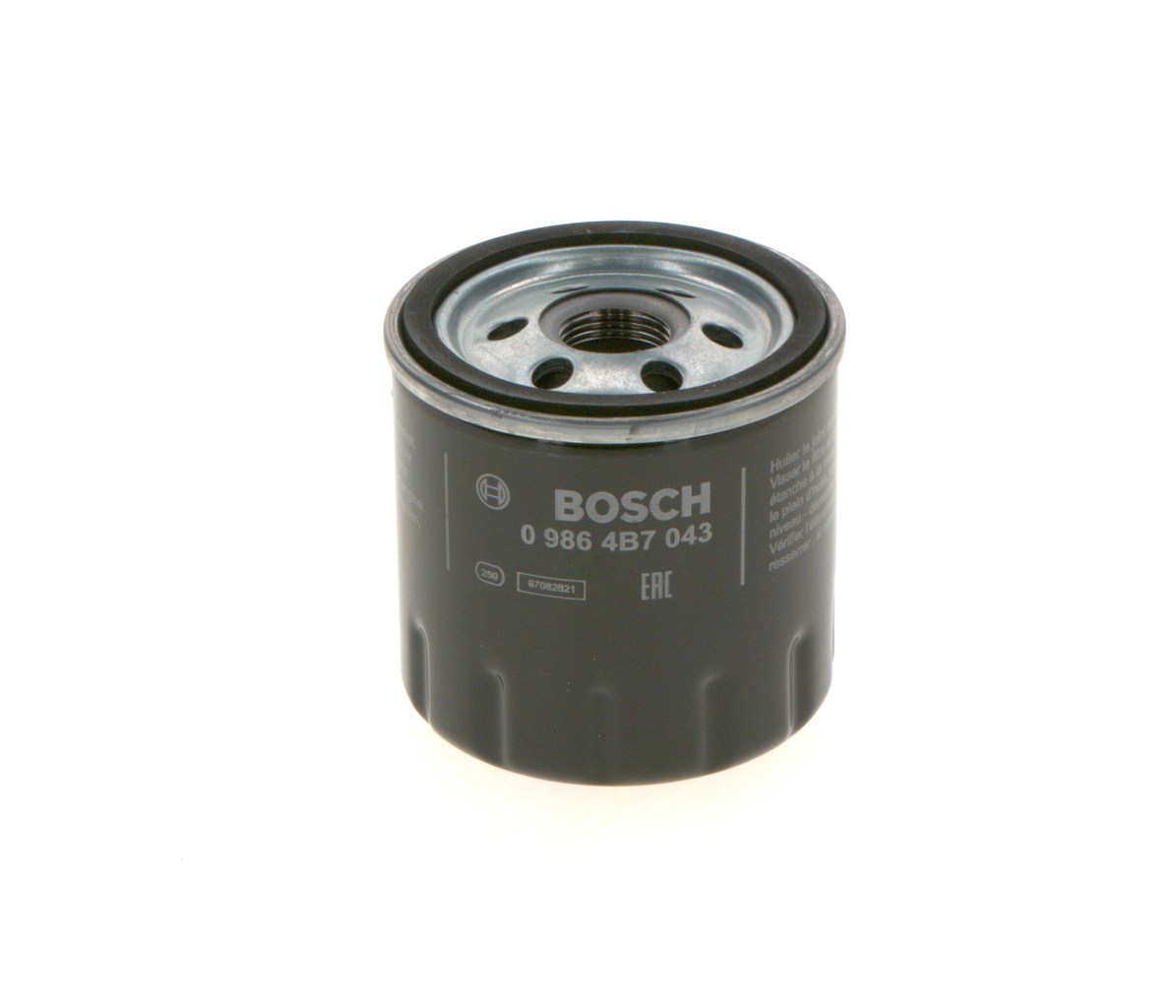 Oliefilter BOSCH 0 986 4B7 043 der passer til MERCEDES-BENZ, RENAULT, NISSAN, DACIA, INFINITI billig