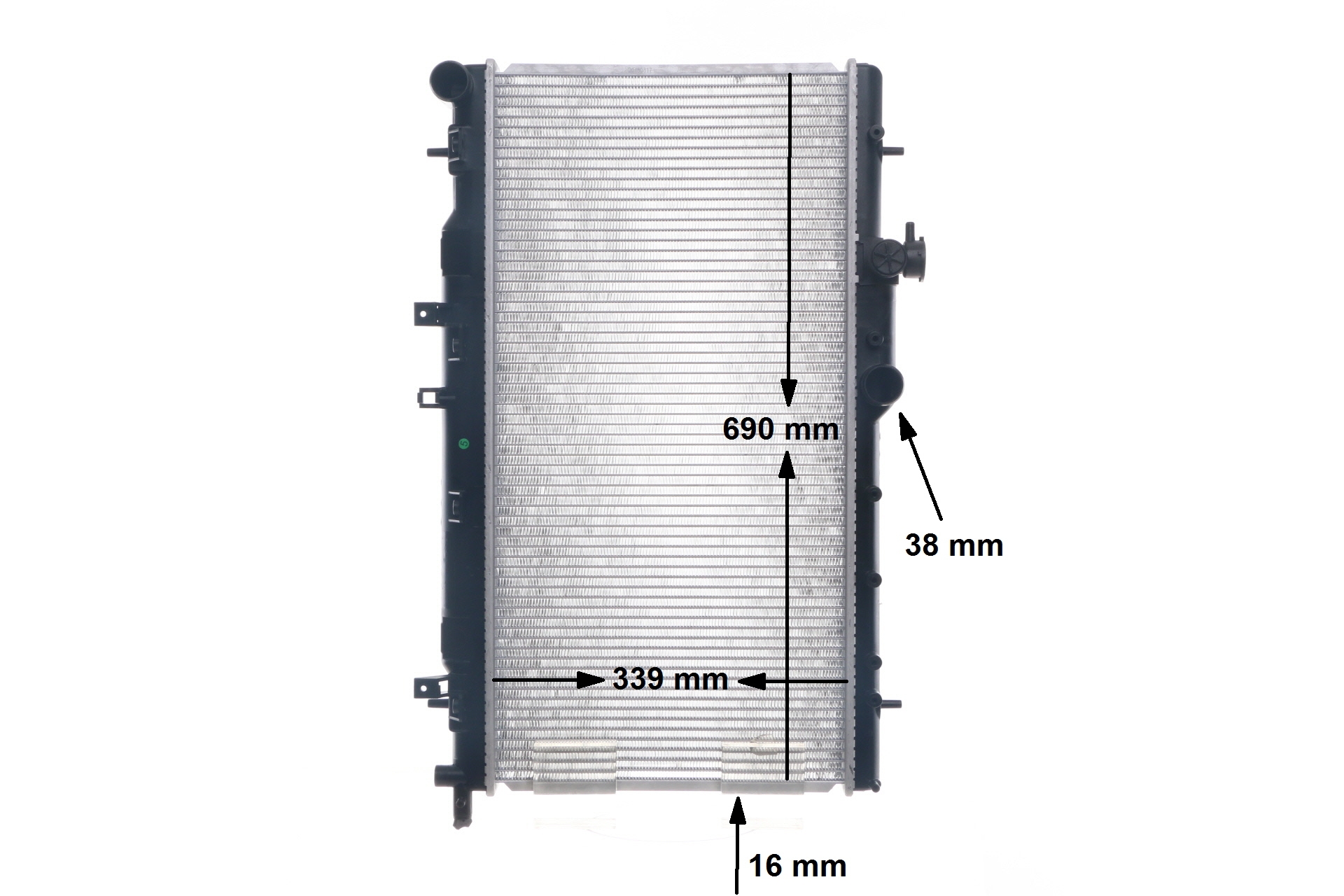 MAHLE ORIGINAL CR 1560 000S Vandens radiatoriai SUBARU Impreza II Sedanas (GD) 2.0 AWD (GDA) benzinas 250 AG 2006
