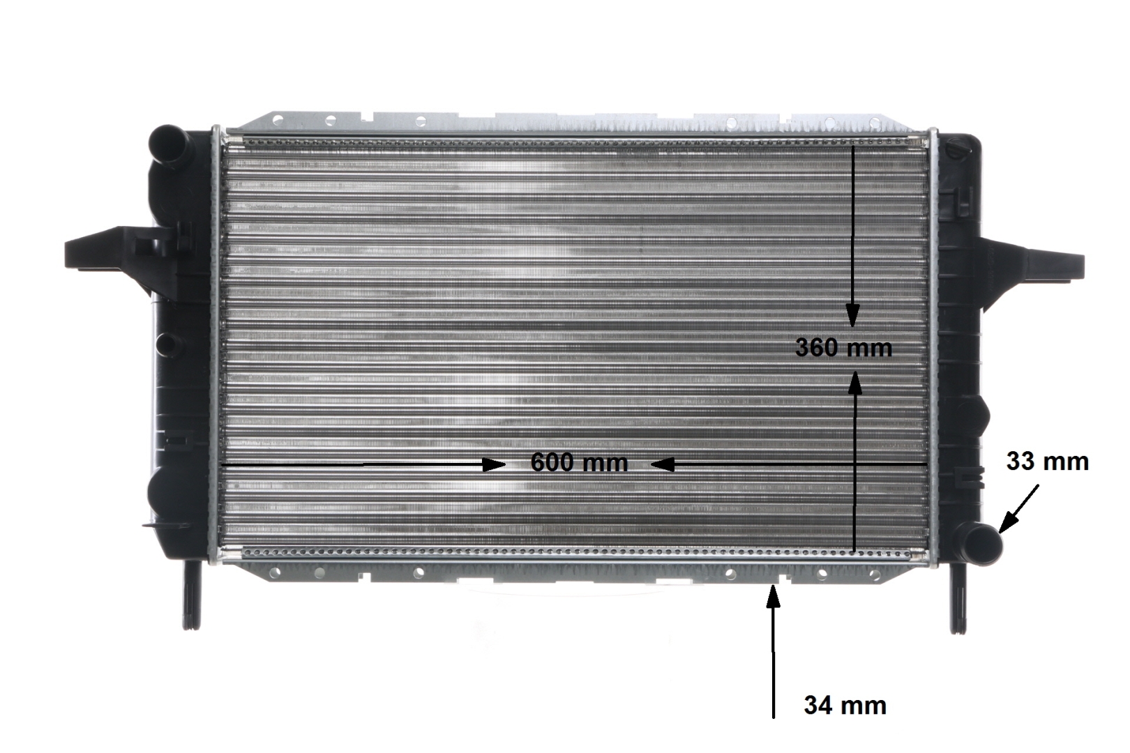 Radiador, refrigeración del motor 88BB8005NA MAHLE ORIGINAL CR 376 000S
