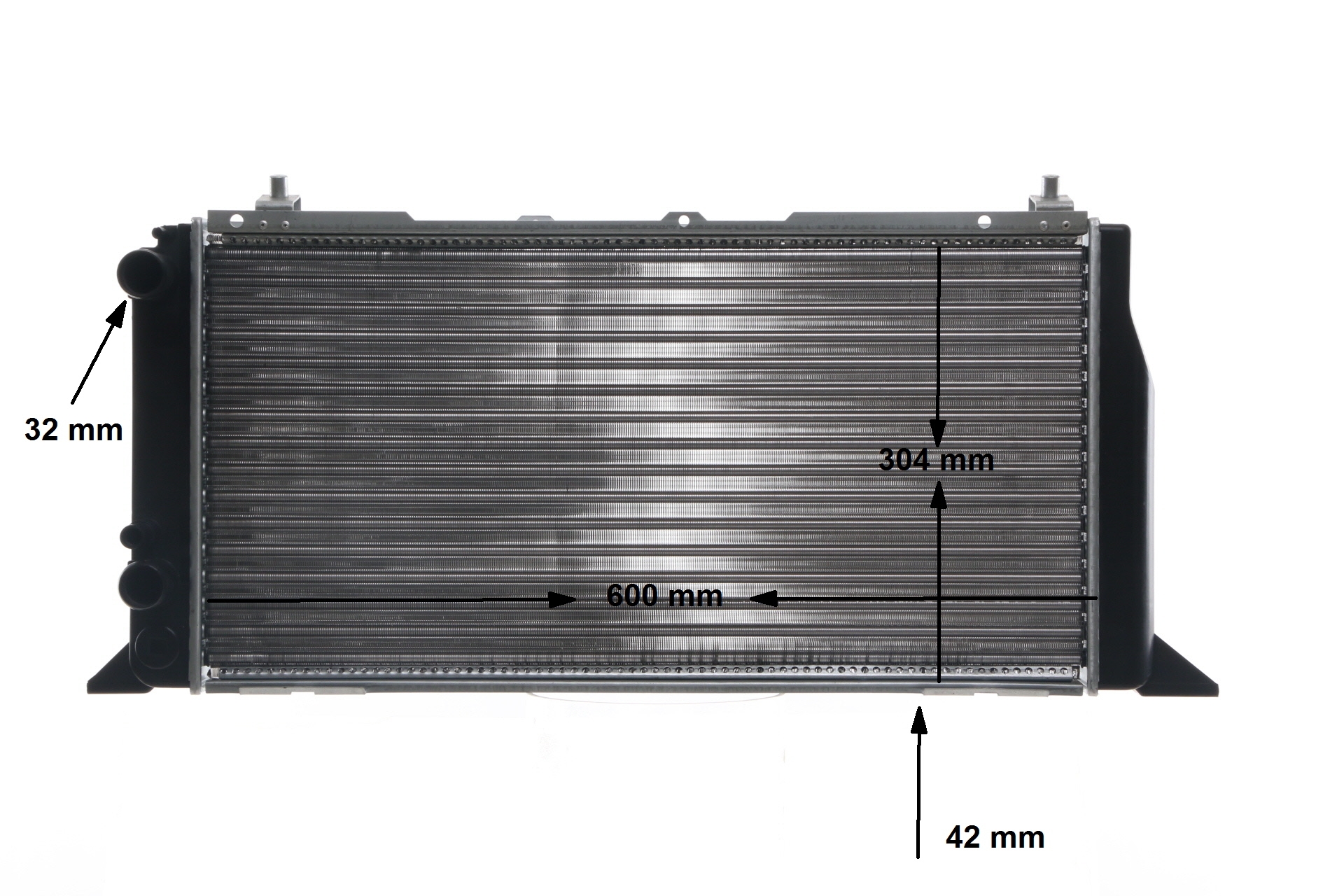 MAHLE ORIGINAL CR 397 000S Vandens radiatoriai AUDI 80 (89, 89Q, 8A, B3) 1.6 benzinas 102 AG 1990