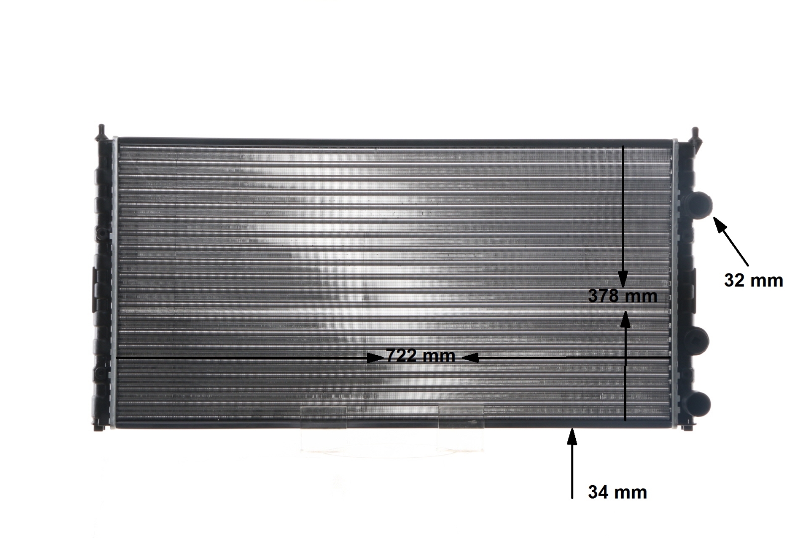 3A0121253E OE MAHLE ORIGINAL Radiateur du moteur CR 417 000S