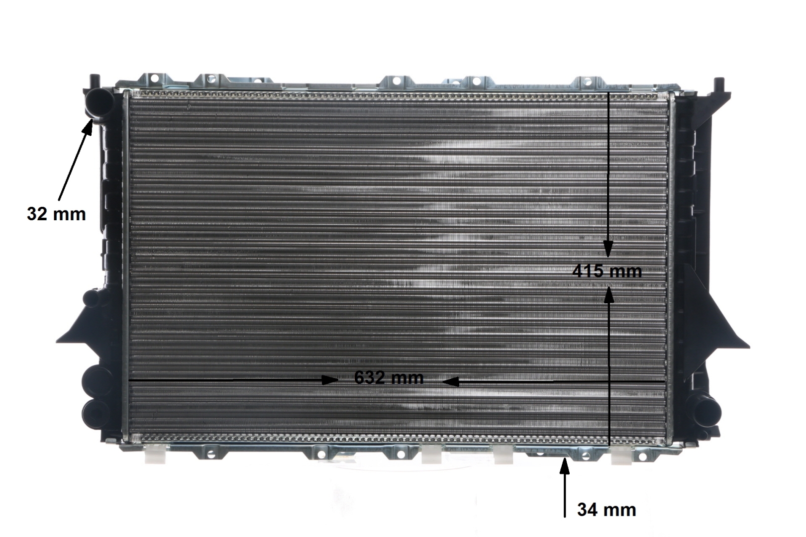 4A0121251J OE MAHLE ORIGINAL Kühler, Motorkühlung CR 591 000S