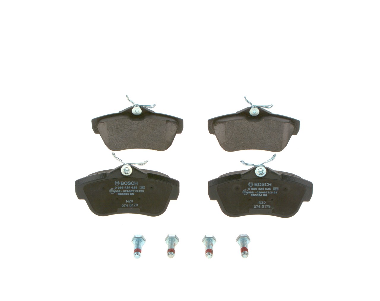 BOSCH 0 986 424 625 bromsbelägg CITROËN Jumpy II Flak/Chassi