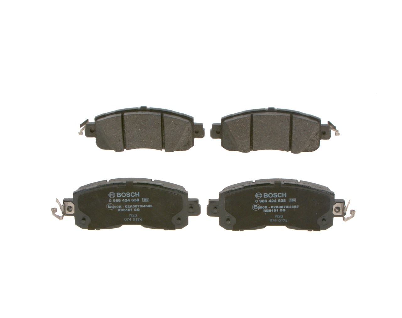 D10603TS0A OE BOSCH Plaquettes de frein 0 986 424 638