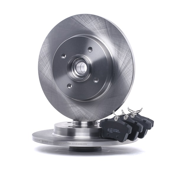 RIDEX 3405B0427 Stabdžių kaladėlės ir diskai RENAULT CLIO II (BB0/1/2_, CB0/1/2_) 1.2 (BB0A, BB0F, BB10, BB1K, BB28, BB2D, BB2H, CB0A,... benzinas 58 AG 2002