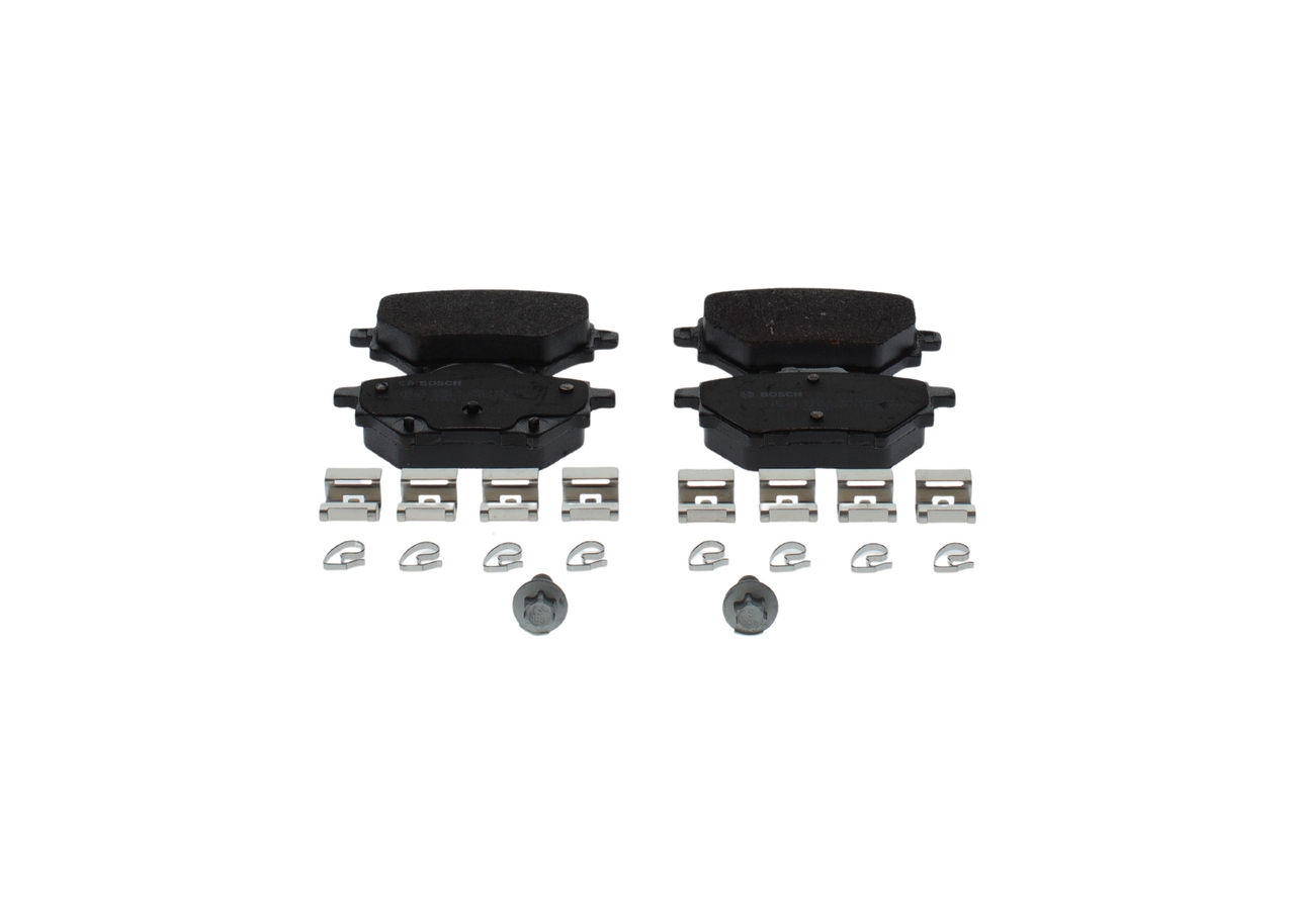 BOSCH 0 986 494 998 Kit de pastillas de freno CITROËN C4 III Hatchback traseras y delanteras