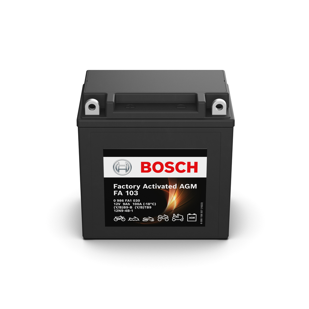Стартерная аккумуляторная батарея BOSCH 0 986 FA1 030 совместимо с BMW, AUDI, VW, VOLVO, MERCEDES-BENZ дешево
