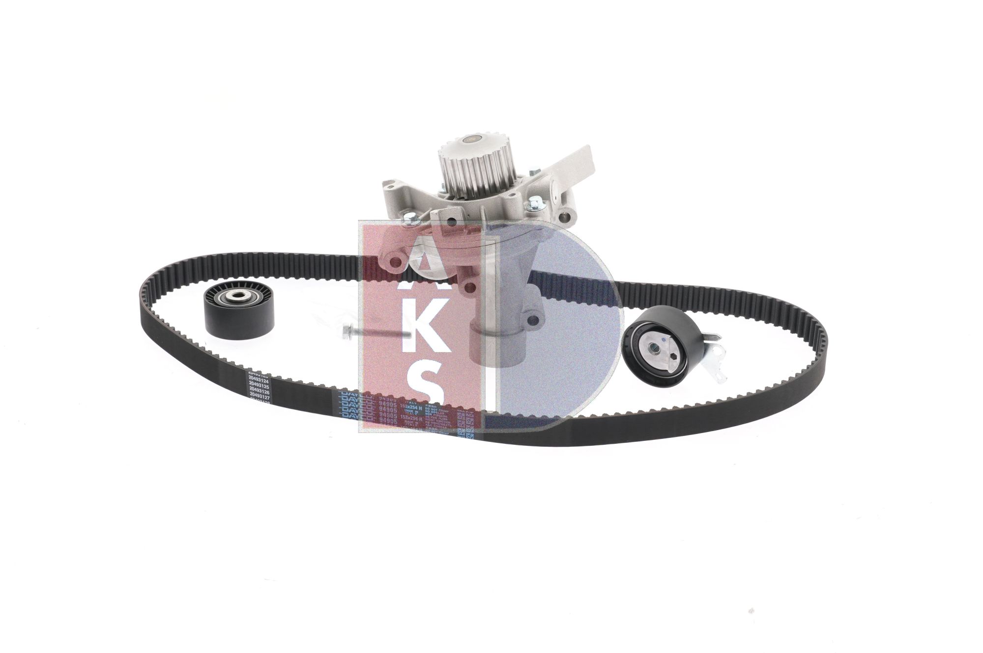 Kit de distribution + pompe à eau AKS DASIS 570301N appropriées pour PEUGEOT, CITROËN, FIAT, LANCIA pas cher