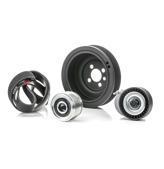 RIDEX 542R0708 V formos rumbuotas diržas, komplektas Skoda Octavia 2 Combi 2.0 TDI RS dyzelinas 170 AG 2007