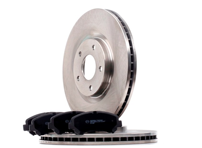 RIDEX 3405B0732 Bremseskiver og -klosser NISSAN Qashqai / Qashqai+2 I (J10, NJ10) 2.0 firehjulsddrift Bensin 139 hk 2007 pris