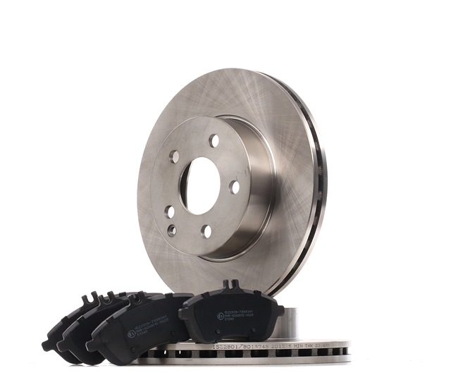 RIDEX 3405B1170 Комплект тормозных дисков и колодок MERCEDES-BENZ C-Klasse Estate (S204) C 220 CDI 2.2 (204.208) Дизель 170 л.с. 2008