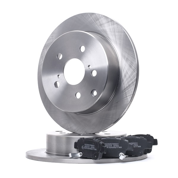 RIDEX 3405B1262 Комплект тормозных дисков и колодок TOYOTA COROLLA Verso (ZER_, ZZE12_, R1_) 1.6 (ZNR10_) бензин 110 л.с. 2009
