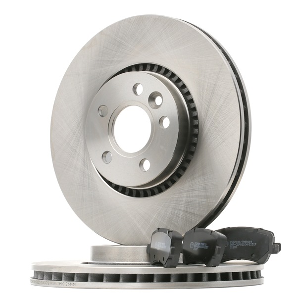 Bremseskiver og klodser RIDEX 3405B1436 der passer til FORD, VOLVO, LAND ROVER billig
