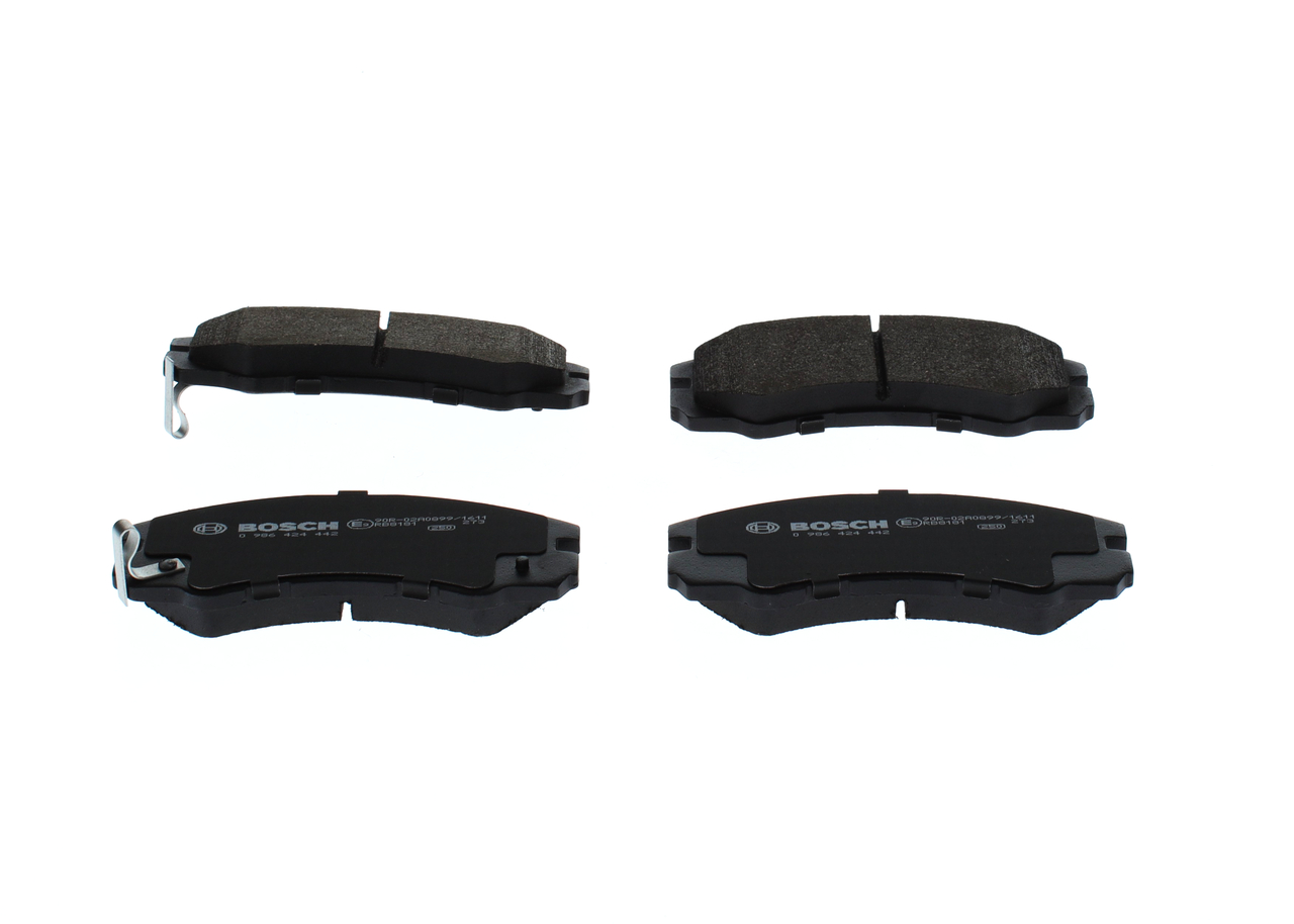 Remblokken BOSCH 0 986 424 442 geschikt voor VOLKSWAGEN, BMW, MERCEDES-BENZ, OPEL, FORD goedkope