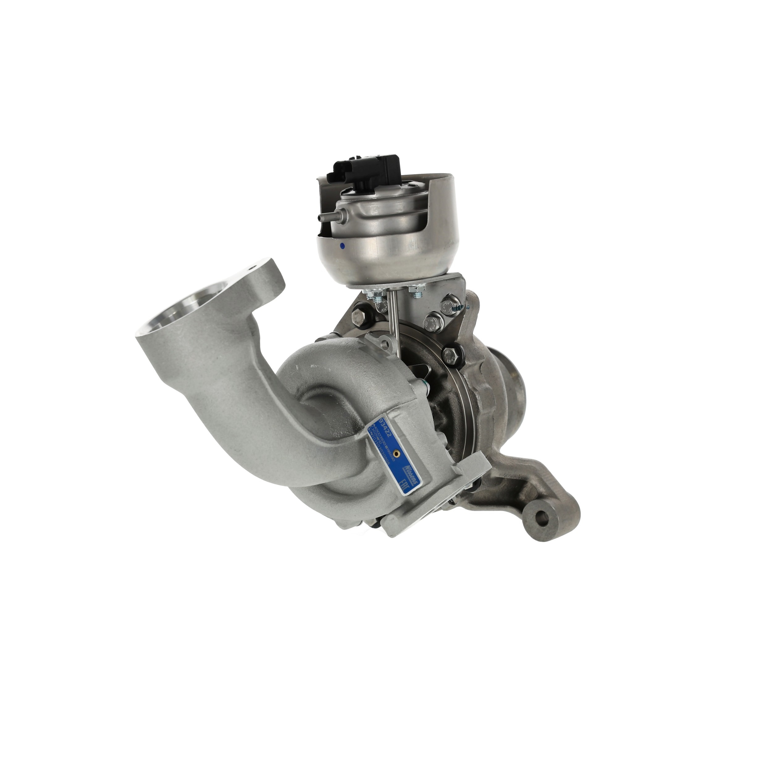 NISSENS 93422 Abgasturbolader, mit linearem Positionssensor (LPS), ölgekühlt, wassergekühlt, pneumatisch, mit Dichtungen
