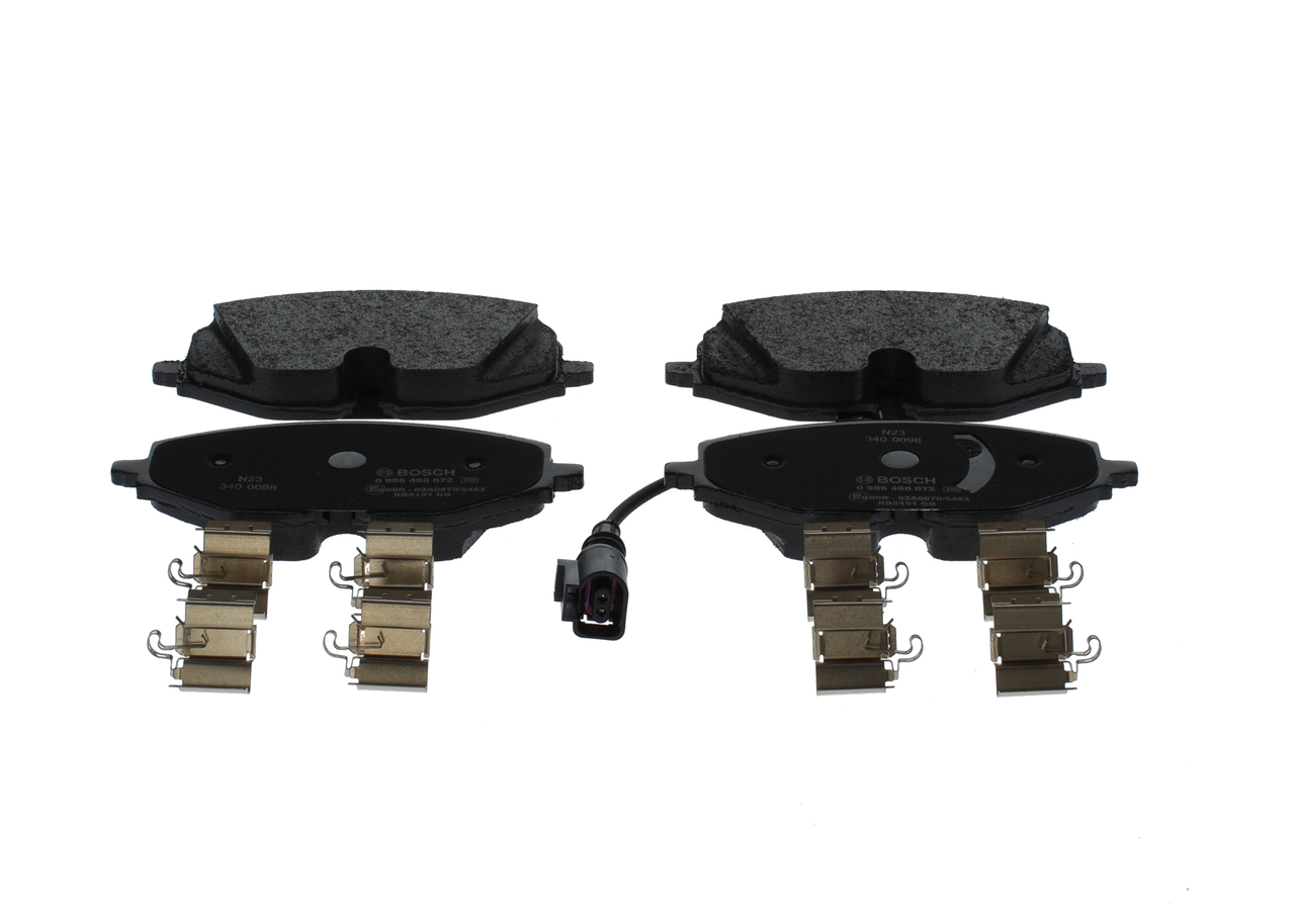 BOSCH 0 986 460 072 Bremseklodser Caddy V Van (SBA, SBH) 1.5 TSi eHYBRID PLUG-IN Benzin/elektro 150 HK 2024 pris