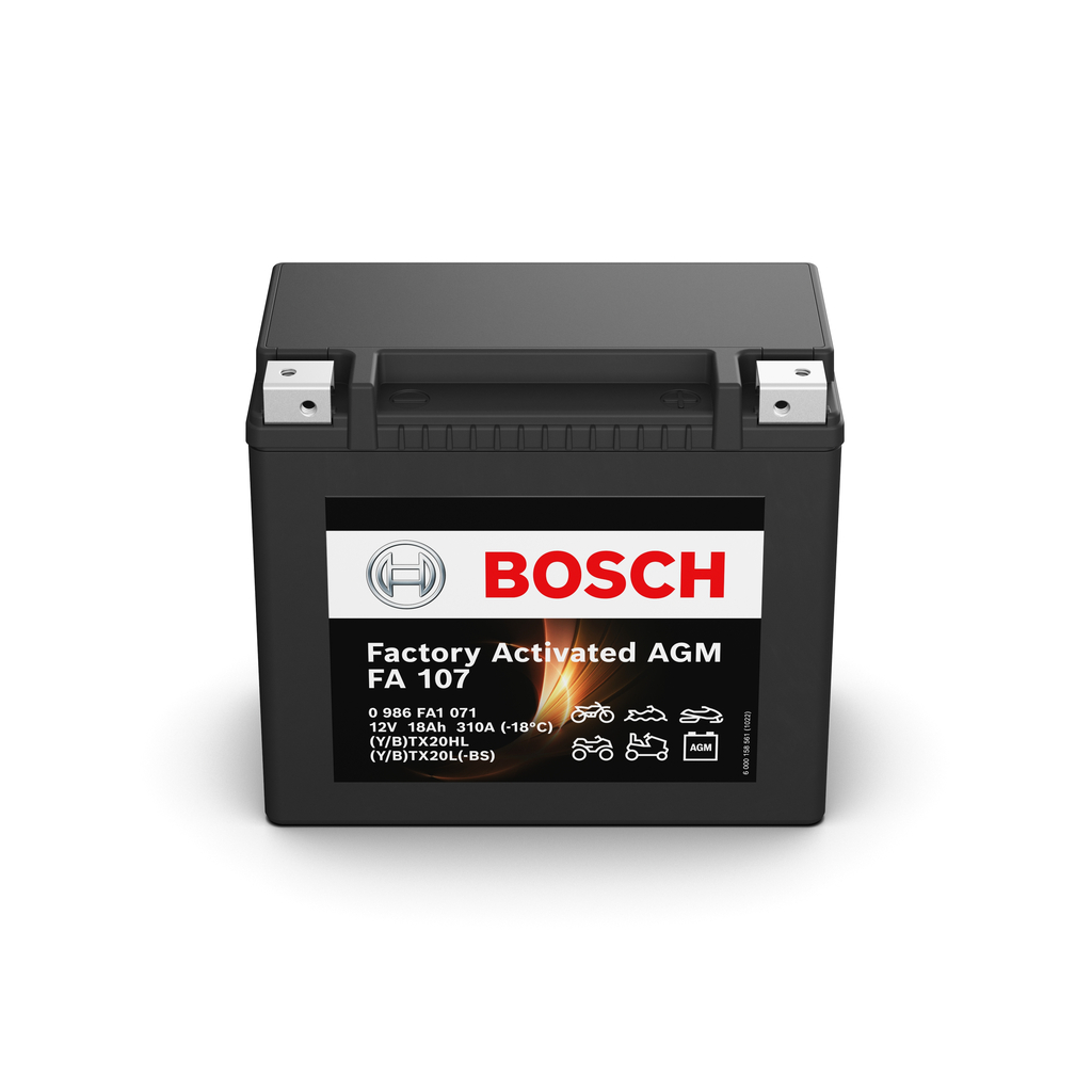 Стартерная аккумуляторная батарея BOSCH 0 986 FA1 071 совместимо с BMW, AUDI, VW, VOLVO, MERCEDES-BENZ дешево