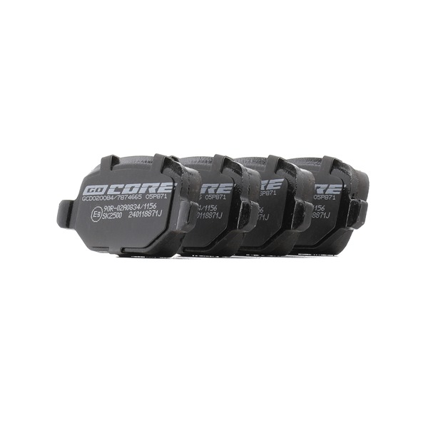 goCORE GCD020084 Plaquette de frein ALFA ROMEO 147 (937) 1.9 JTDM 8V (937.AXD1A, 937.AXU1A, 937.BXU1A) Diesel 120 CV 2010 prix