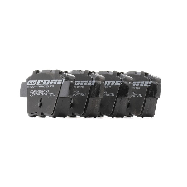 goCORE GCD020248 Bremsbeläge PEUGEOT 207 CC 1.6 HDi 109 PS Diesel 2011