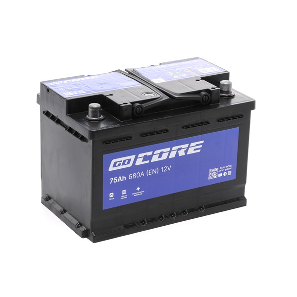 GCA0004 75 Ah Battery 12V 75Ah 680A B13 Lead-acid battery, without fill gauge, with handles