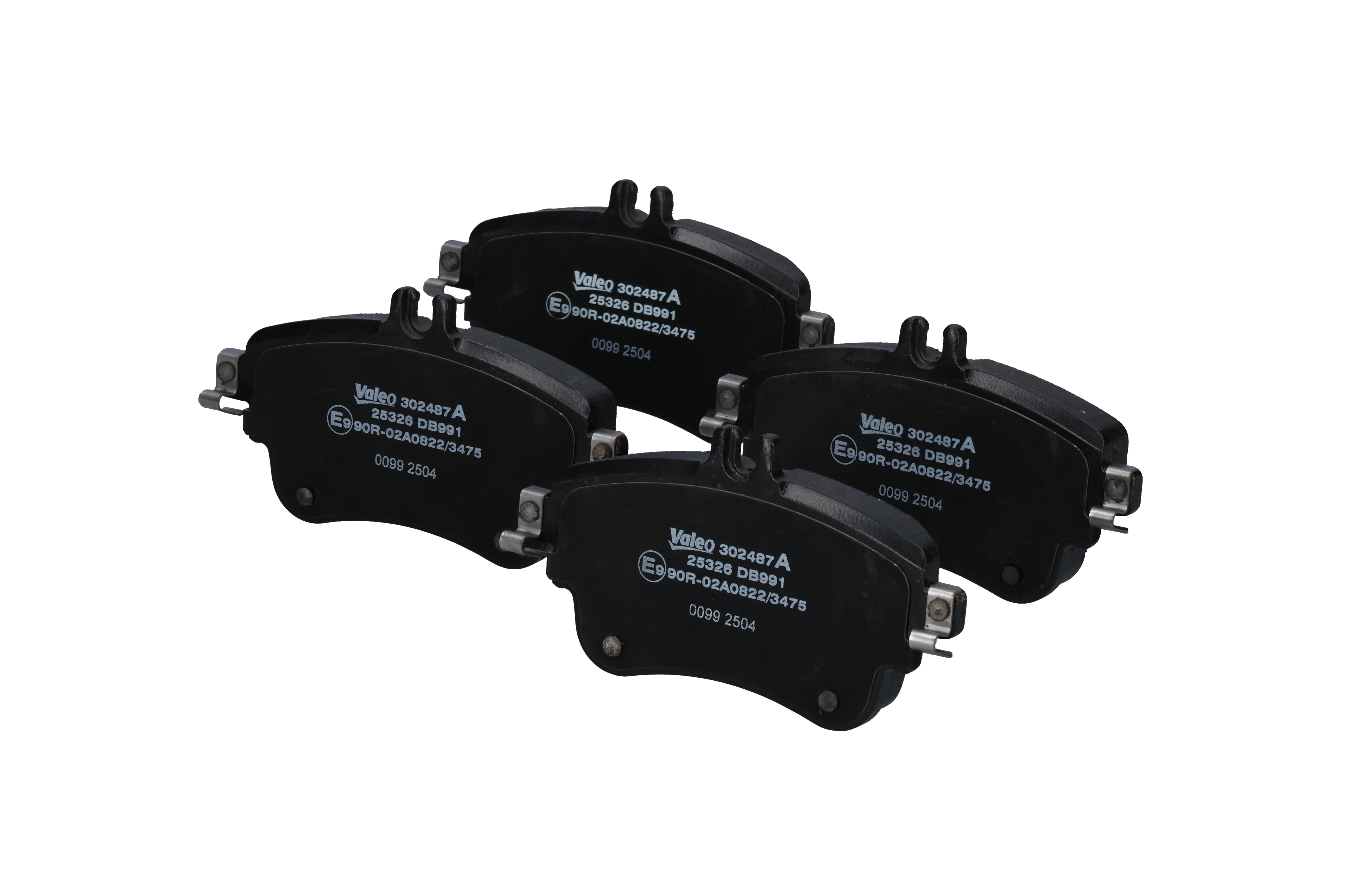 0004201405 OE VALEO Комплект тормозных колодок, дисковый тормоз 302487A