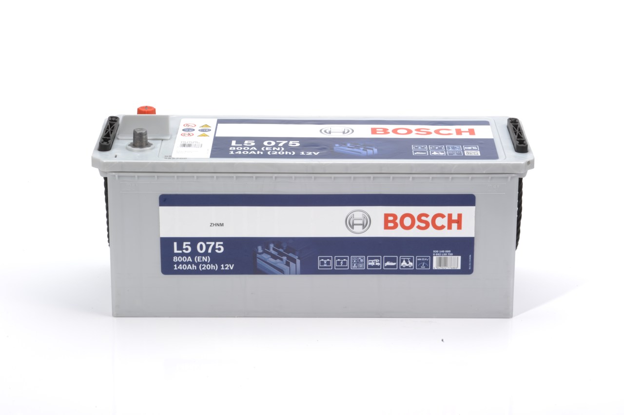 Försörjningsbatteri BOSCH 0 092 L50 750 som passar till VOLVO, VW, BMW, AUDI, MERCEDES-BENZ billigt