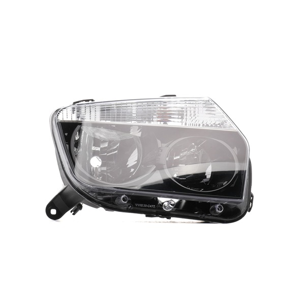 TYC Scheinwerfer rechts, H7, H1, schwarz 20-12477-15-2