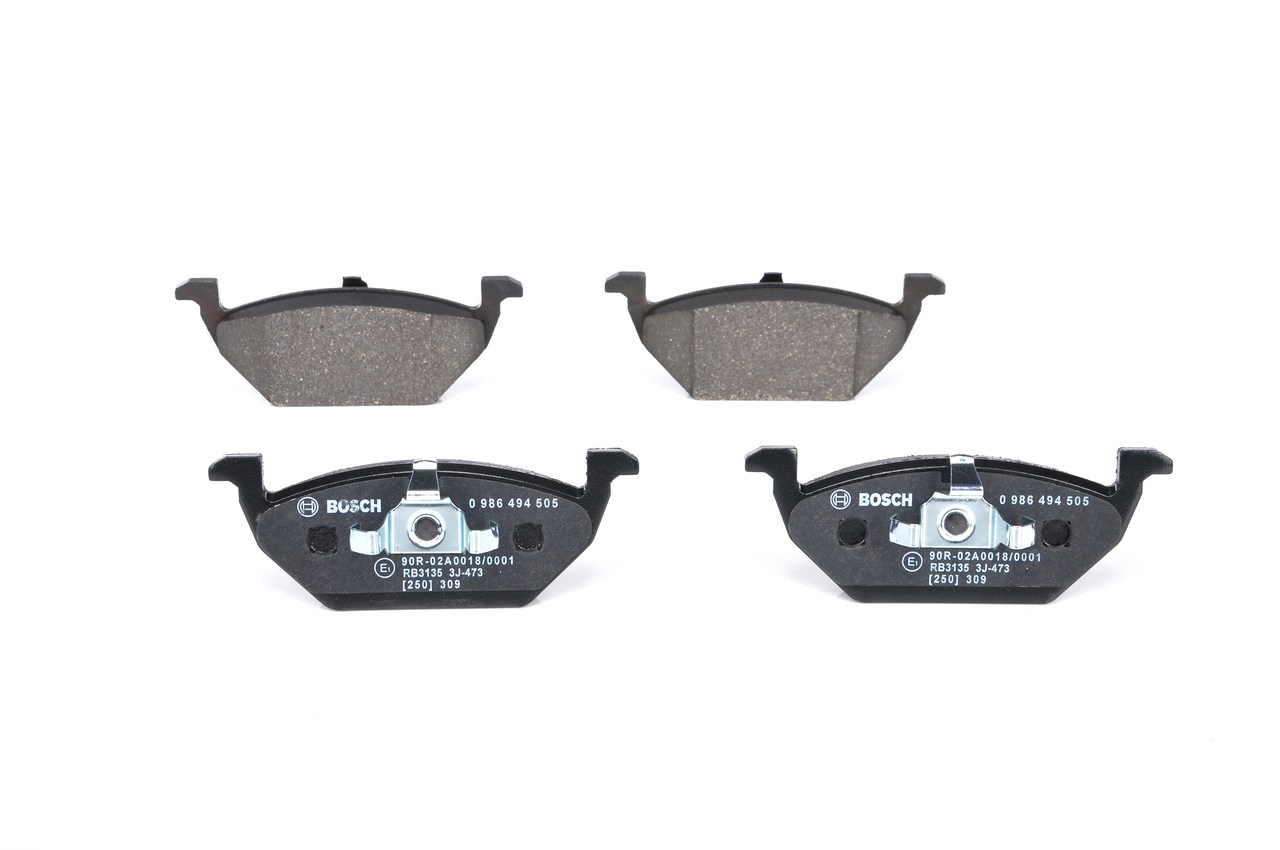 BOSCH 0 986 494 505 Pasticche dei freni VW UP 1.0 TSI Flex Benzina/Etanolo 105 CV 2019 prezzo