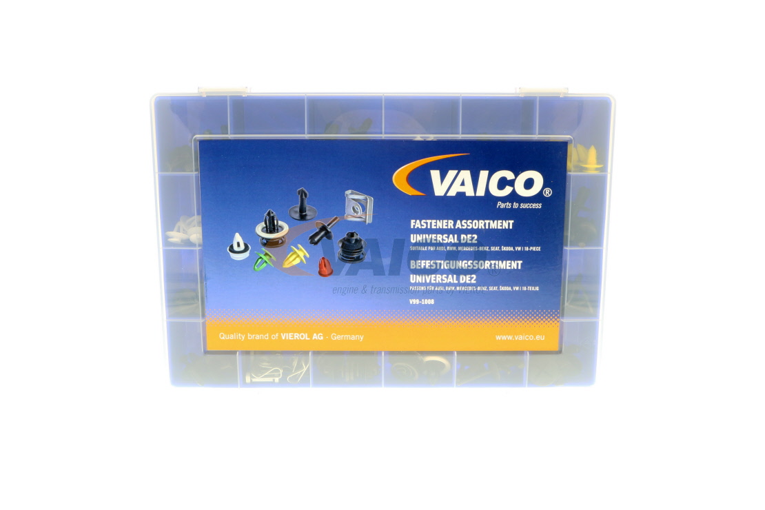 Conjunto, elementos de fixação VAICO V99-1008 adequados para RENAULT, BMW, VW, MERCEDES-BENZ, PEUGEOT barato