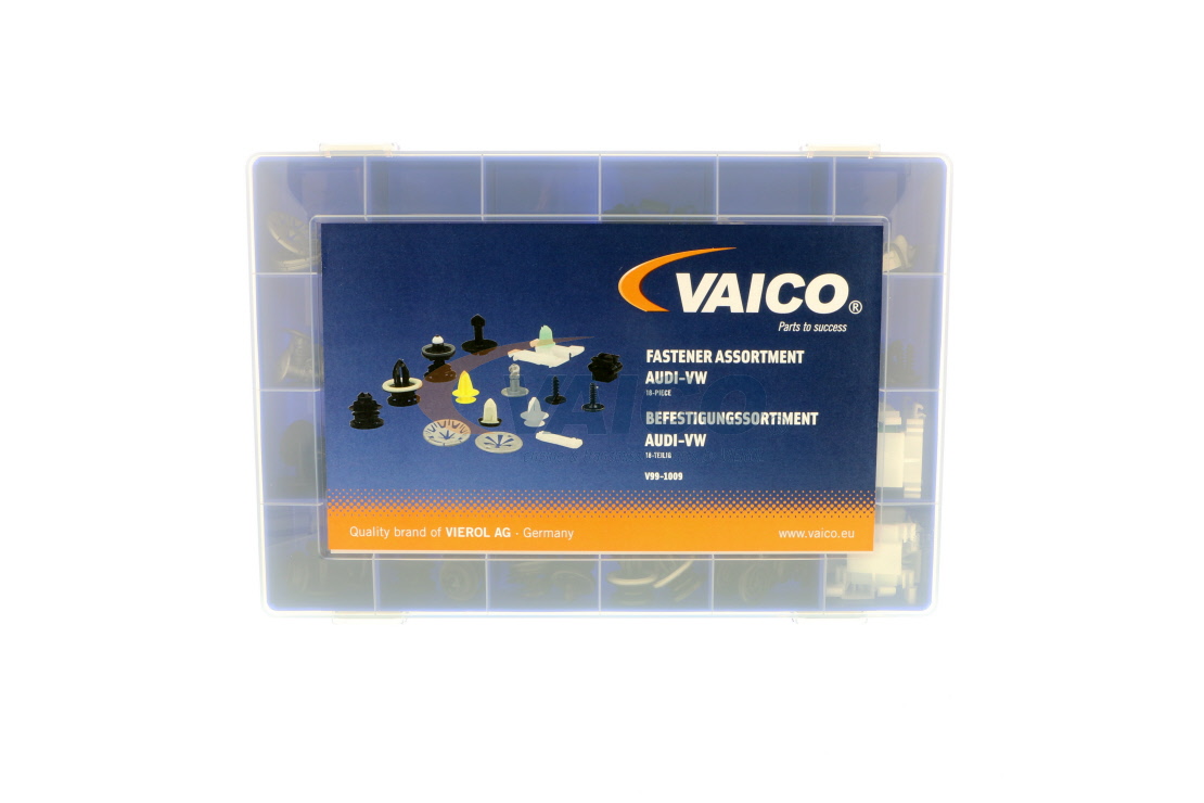 Assortiment, bevestigingsmiddelen VAICO V99-1009 geschikt voor VOLKSWAGEN, BMW, MERCEDES-BENZ, OPEL, FORD goedkope