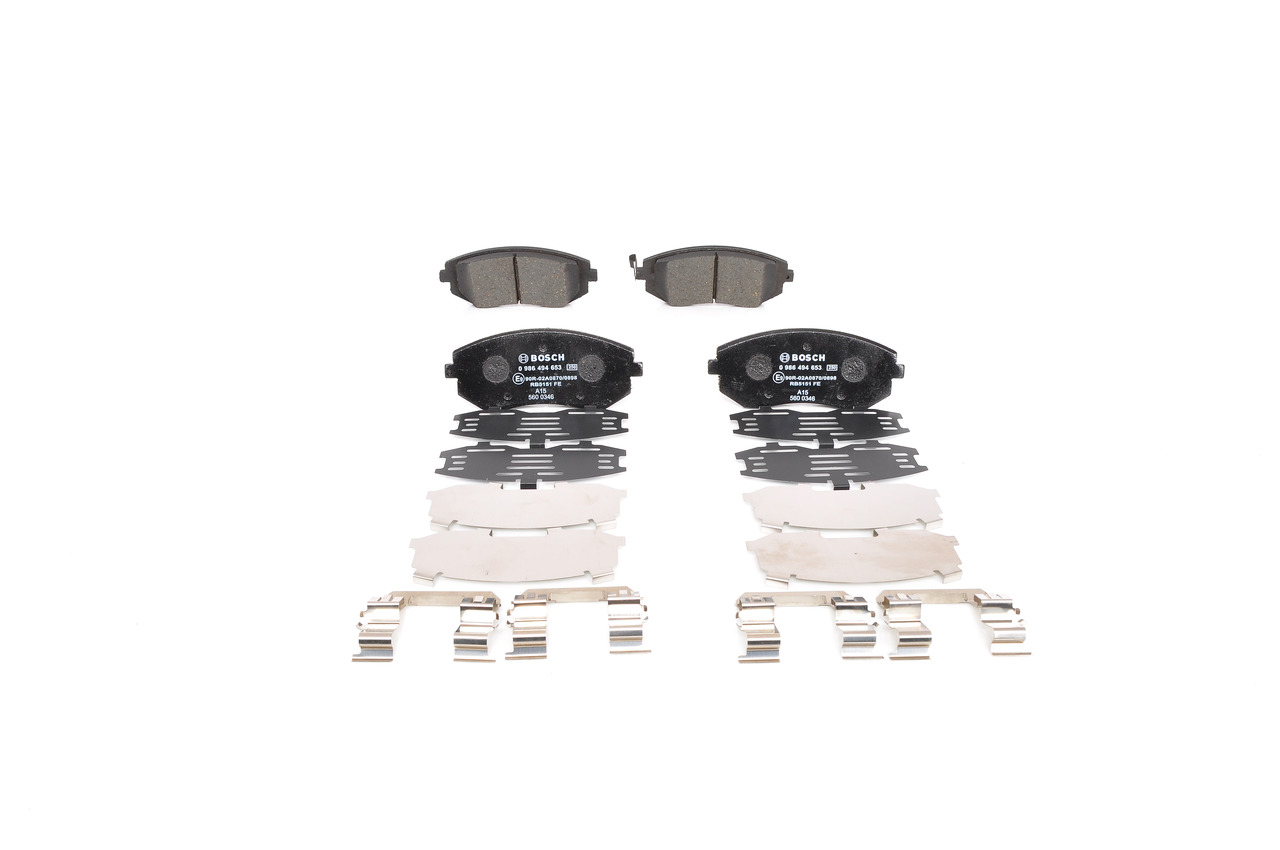 originalni Subaru FORESTER BOSCH Komplet zavornih oblog, ploscne (kolutne) zavore 0 986 494 653