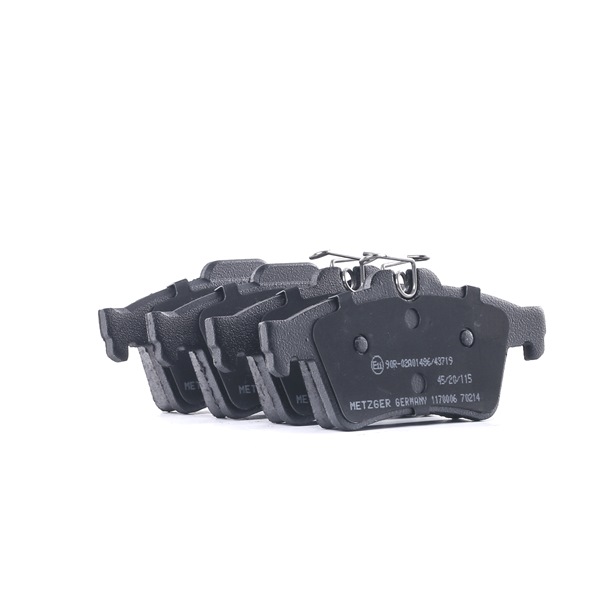 1170006 METZGER Pastillas de freno SMART FORFOUR