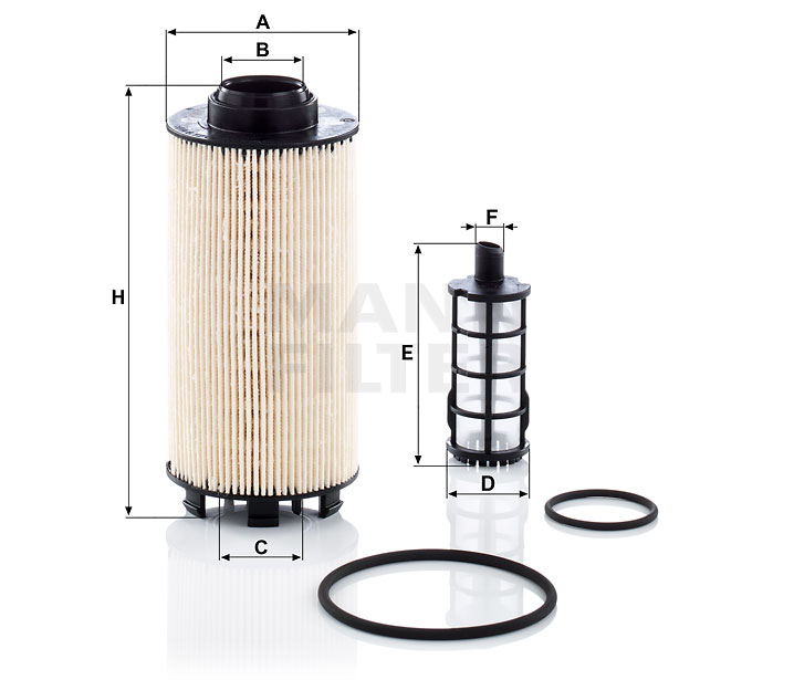 Filtro combustible A9360906552 MANN-FILTER PU 8010-2 x