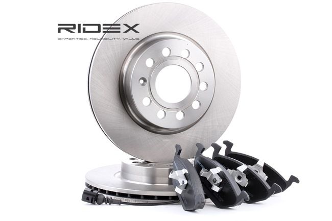 RIDEX 3405B0008 Stabdžių komplektas VOLKSWAGEN Golf 5 (1K5) 2.0 TFSI benzinas 200 AG 2008